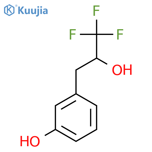 3-(3,3,3-trifluoro-2-hydroxypropyl)phenol structure
