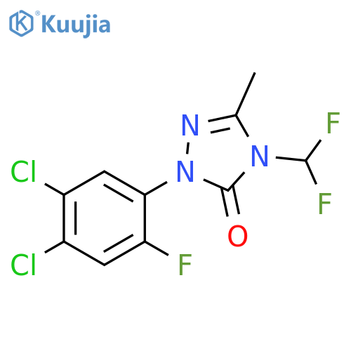 2-(4,5-Dichloro-2-fluorophenyl)-4-(difluoromethyl)-2,4-dihydro-5-methyl-3H-1,2,4-triazol-3-one structure