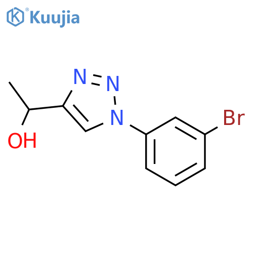 1-1-(3-bromophenyl)-1H-1,2,3-triazol-4-ylethan-1-ol structure
