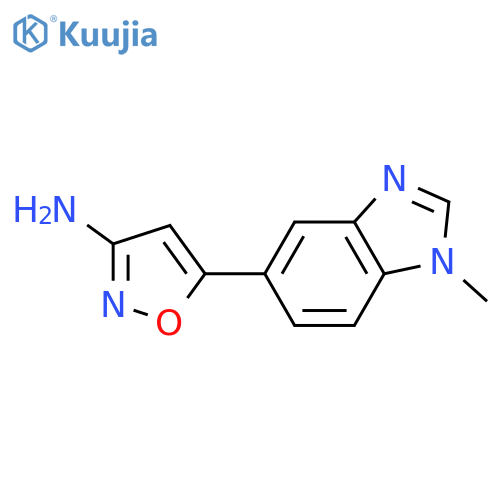5-(1-methyl-1H-1,3-benzodiazol-5-yl)-1,2-oxazol-3-amine structure