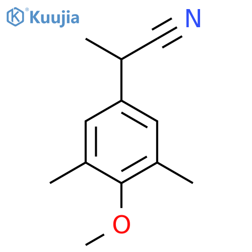 2-(4-Methoxy-3,5-dimethylphenyl)propanenitrile structure