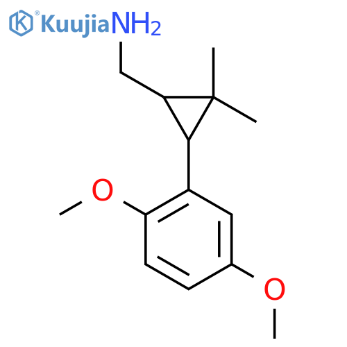 3-(2,5-dimethoxyphenyl)-2,2-dimethylcyclopropylmethanamine structure