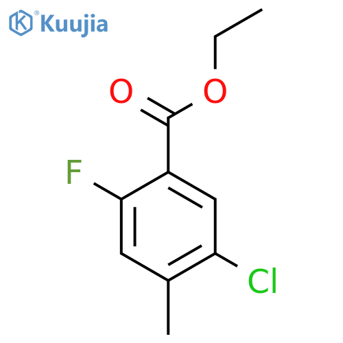 Ethyl 5-chloro-2-fluoro-4-methylbenzoate structure