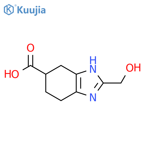 2-(hydroxymethyl)-4,5,6,7-tetrahydro-1H-1,3-benzodiazole-5-carboxylic acid structure
