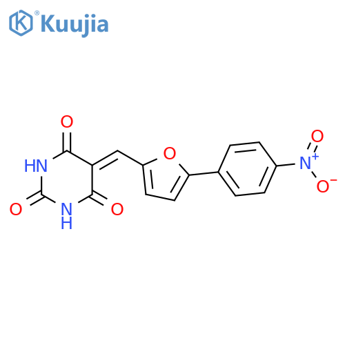 5-{[5-(4-nitrophenyl)furan-2-yl]methylidene}-1,3-diazinane-2,4,6-trione structure