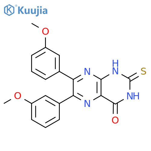 6,7-Bis(3-methoxyphenyl)-2-sulfanylpteridin-4-ol structure