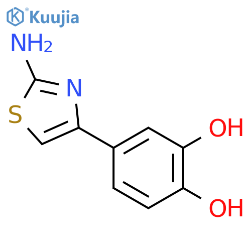 4-(2-amino-1,3-thiazol-4-yl)benzene-1,2-diol structure