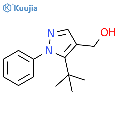 1H-Pyrazole-4-methanol, 5-(1,1-dimethylethyl)-1-phenyl- structure