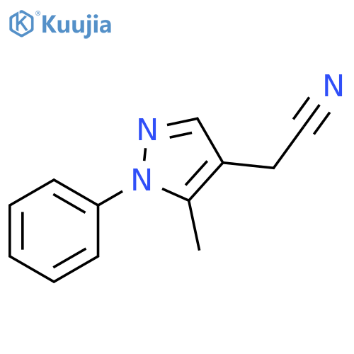 1H-Pyrazole-4-acetonitrile, 5-methyl-1-phenyl- structure