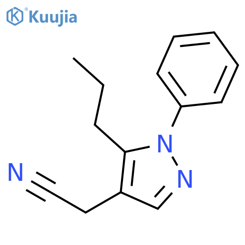 1H-Pyrazole-4-acetonitrile, 1-phenyl-5-propyl- structure