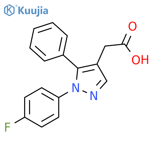1H-Pyrazole-4-acetic acid, 1-(4-fluorophenyl)-5-phenyl- structure