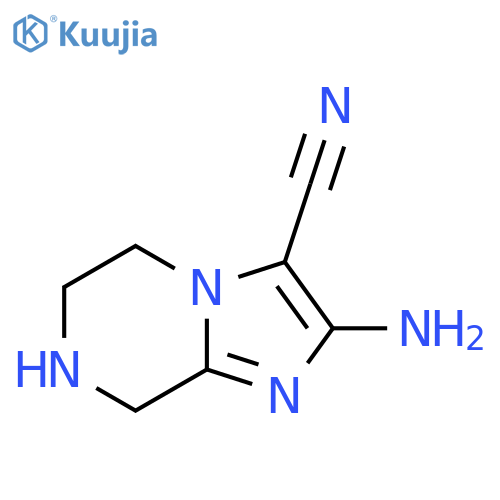 2-amino-5H,6H,7H,8H-imidazo1,2-apyrazine-3-carbonitrile structure