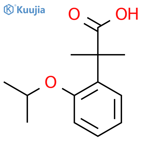 2-methyl-2-2-(propan-2-yloxy)phenylpropanoic acid structure