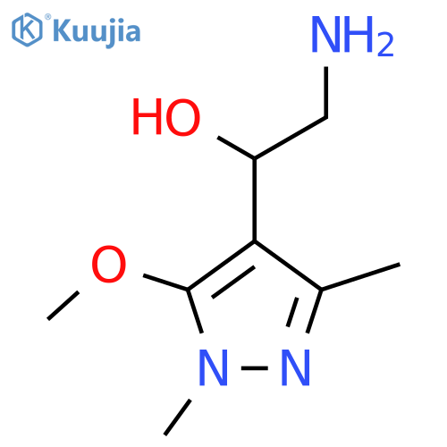 2-amino-1-(5-methoxy-1,3-dimethyl-1H-pyrazol-4-yl)ethan-1-ol structure