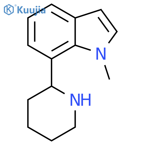 1-methyl-7-(piperidin-2-yl)-1H-indole structure