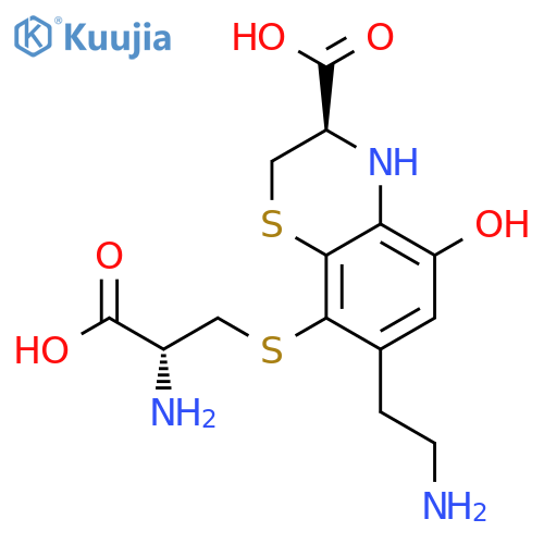 2H-1,4-Benzothiazine-3-carboxylicacid, 8-[(2-amino-2-carboxyethyl)thio]-7-(2-aminoethyl)-3,4-dihydro-5-hydroxy-,[R-(R*,R*)]- (9CI) structure