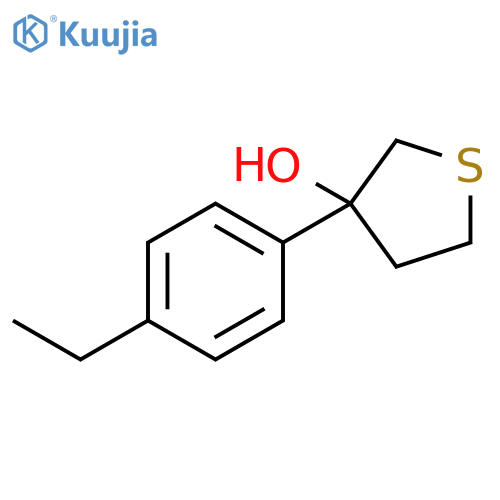 3-(4-ethylphenyl)thiolan-3-ol structure