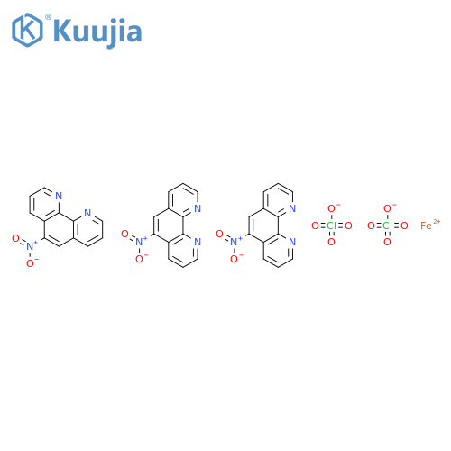Ferrous, tris(5-nitro-1,10-phenanthroline)-, diperchlorate structure