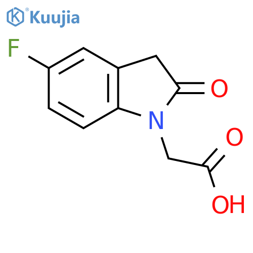 2-(5-Fluoro-2-oxo-3H-indol-1-yl)acetic acid structure