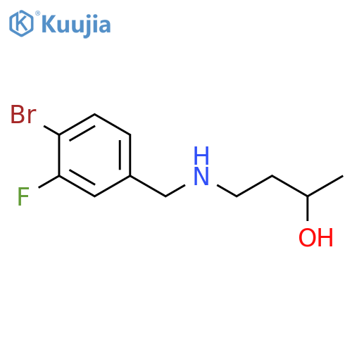 4-{(4-bromo-3-fluorophenyl)methylamino}butan-2-ol structure