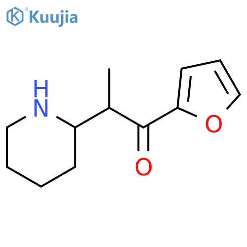 1-(Furan-2-yl)-2-(piperidin-2-yl)propan-1-one structure