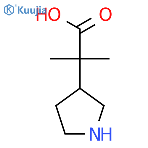 2-Methyl-2-(pyrrolidin-3-yl)propanoic acid structure
