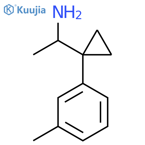 1-1-(3-methylphenyl)cyclopropylethan-1-amine structure