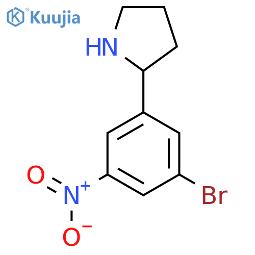 2-(3-bromo-5-nitrophenyl)pyrrolidine structure