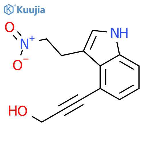 2-Propyn-1-ol, 3-[3-(2-nitroethyl)-1H-indol-4-yl]- structure