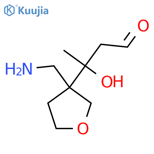 3-[3-(Aminomethyl)oxolan-3-yl]-3-hydroxybutanal structure