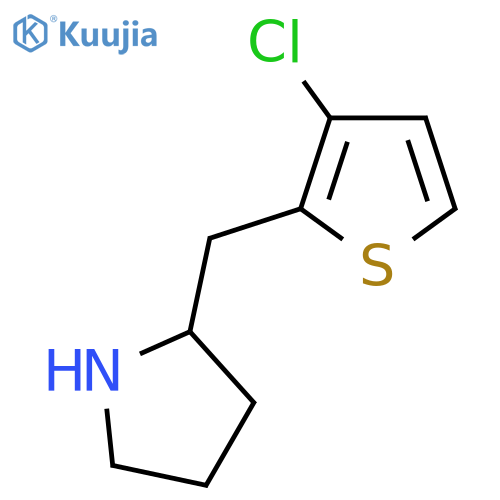 2-(3-chlorothiophen-2-yl)methylpyrrolidine structure