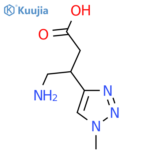 4-amino-3-(1-methyl-1H-1,2,3-triazol-4-yl)butanoic acid structure