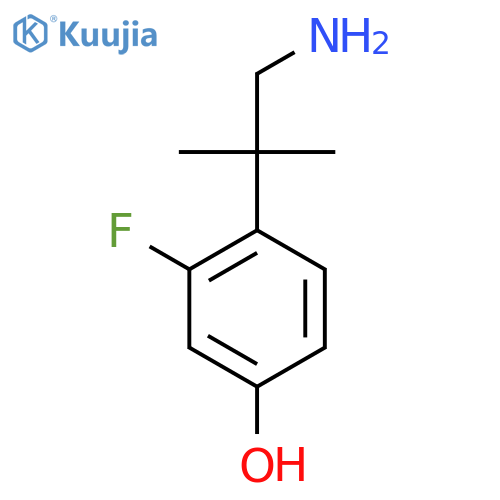4-(1-amino-2-methylpropan-2-yl)-3-fluorophenol structure