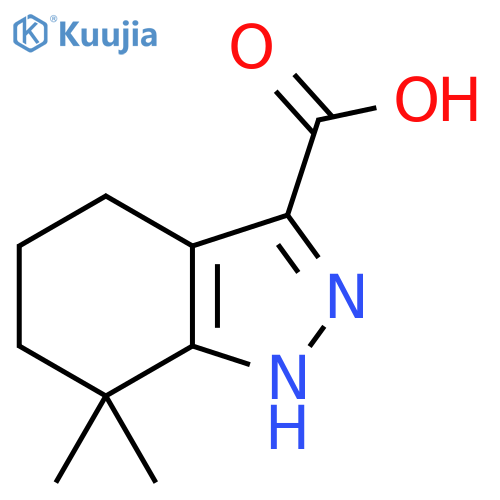 7,7-dimethyl-4,5,6,7-tetrahydro-1H-indazole-3-carboxylic acid structure