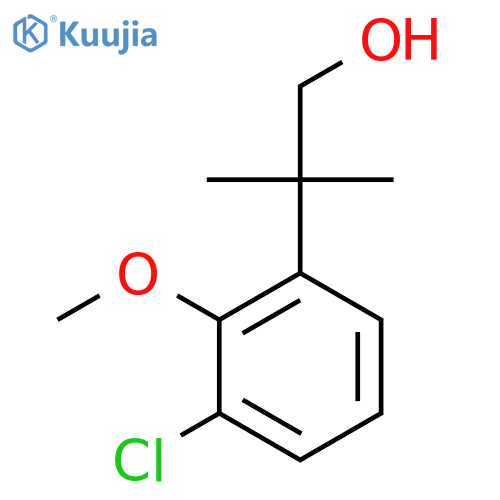 2-(3-chloro-2-methoxyphenyl)-2-methylpropan-1-ol structure