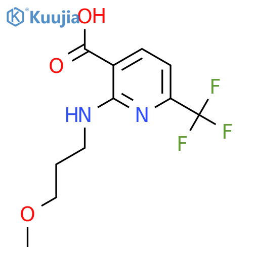 2-(3-methoxypropyl)amino-6-(trifluoromethyl)pyridine-3-carboxylic acid structure