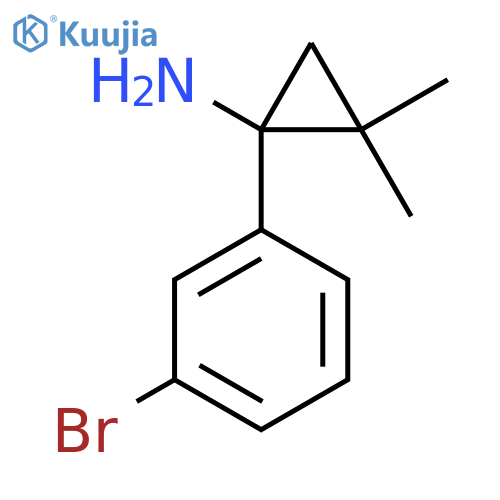 1-(3-bromophenyl)-2,2-dimethylcyclopropan-1-amine structure