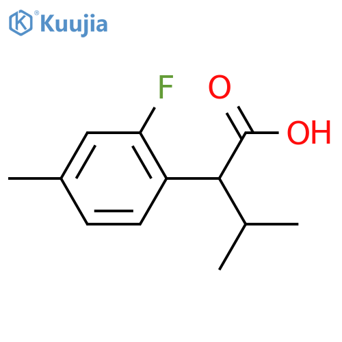 2-(2-fluoro-4-methylphenyl)-3-methylbutanoic acid structure