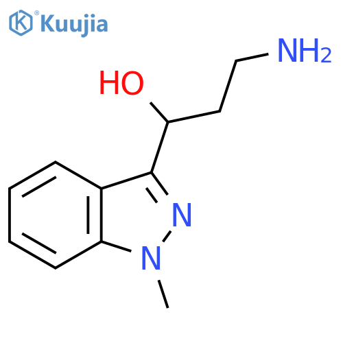 3-amino-1-(1-methyl-1H-indazol-3-yl)propan-1-ol structure