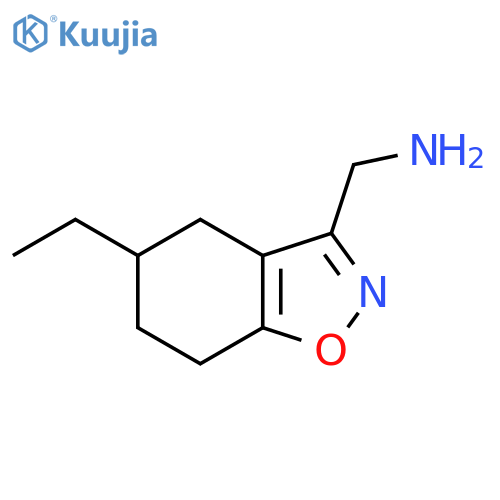 (5-ethyl-4,5,6,7-tetrahydro-1,2-benzoxazol-3-yl)methanamine structure