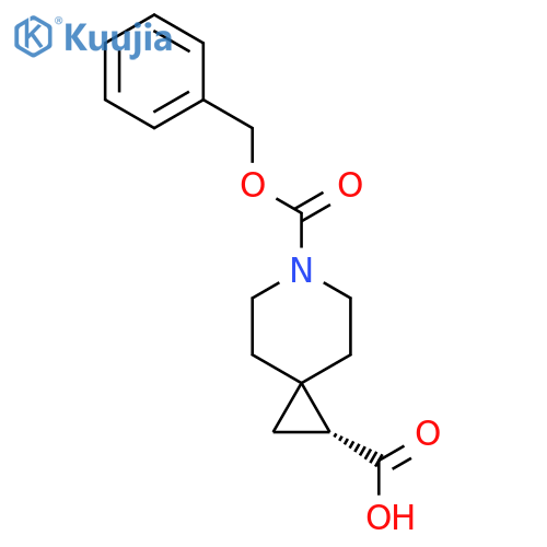(1R)-6-[(benzyloxy)carbonyl]-6-azaspiro[2.5]octane-1-carboxylic acid structure