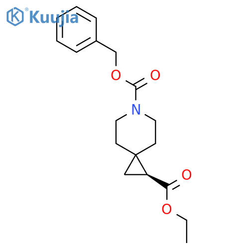6-benzyl 1-ethyl (1S)-6-azaspiro[2.5]octane-1,6-dicarboxylate structure