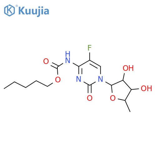 pentyl N-[1-(3,4-dihydroxy-5-methyloxolan-2-yl)-5-fluoro-2-oxopyrimidin-4-yl]carbamate structure