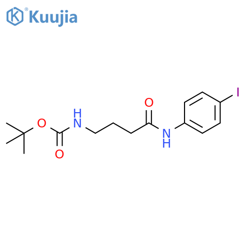 [3-(4-Iodophenylcarbamoyl)-propyl]-carbamic acid tert-butyl ester structure
