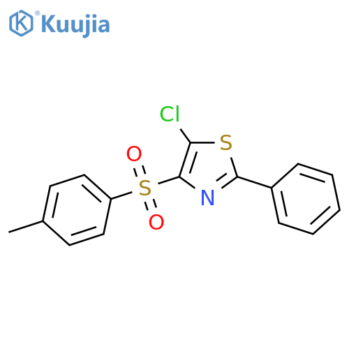 5-chloro-4-(4-methylbenzenesulfonyl)-2-phenyl-1,3-thiazole structure