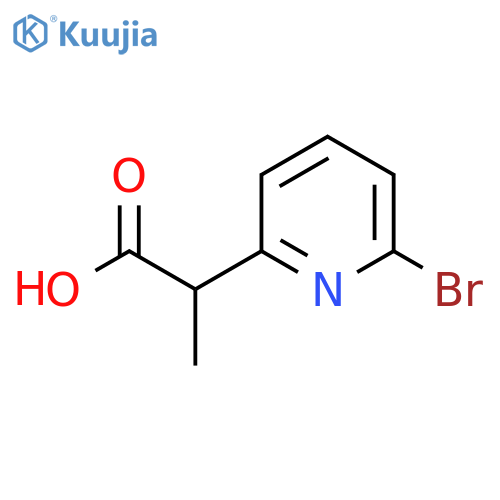 2-(6-bromopyridin-2-yl)propanoic acid structure