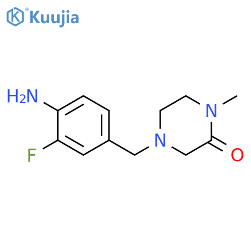 4-(4-Amino-3-fluorophenyl)methyl-1-methylpiperazin-2-one structure