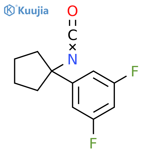 1,3-difluoro-5-(1-isocyanatocyclopentyl)benzene structure