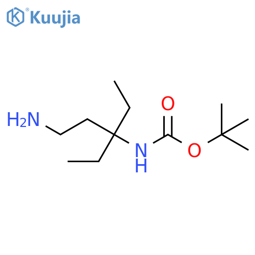 tert-butyl N-(1-amino-3-ethylpentan-3-yl)carbamate structure