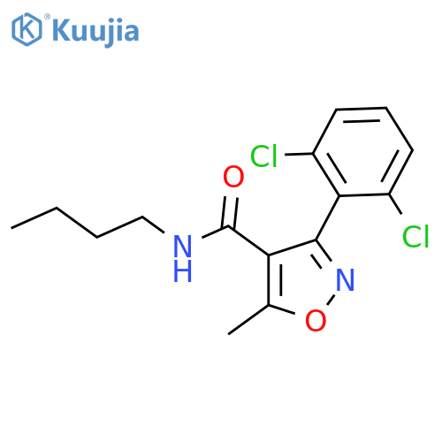 N-butyl-3-(2,6-dichlorophenyl)-5-methyl-1,2-oxazole-4-carboxamide structure
